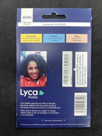 Lycamobile Triple Cut SIM CARD Preloaded with 19$ Plan